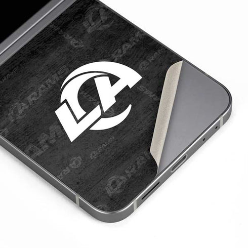 NFL Los Angeles Rams Black & White Galaxy Z Flip6 Skin